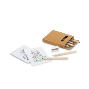 Kit para pintar em caixa de cartão - Enova Brindes Personalizados