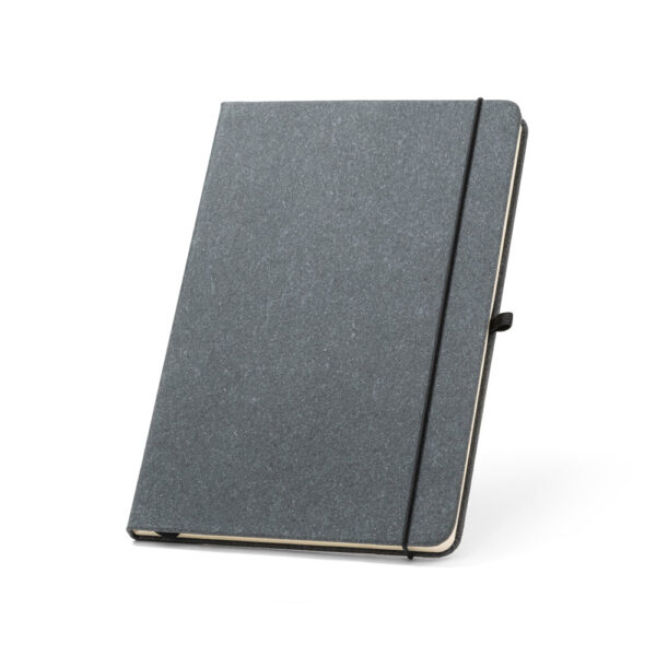 Caderno A5 com capa dura em couro reciclado - Brinde Corporativo Personalizado | Enova