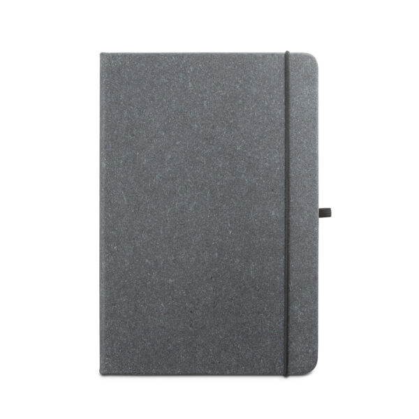 Caderno A5 com capa dura em couro reciclado - Brinde Corporativo Personalizado | Enova