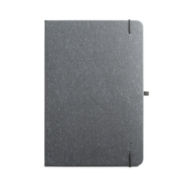 Caderno A5 com capa dura em couro reciclado - Brinde Corporativo Personalizado | Enova