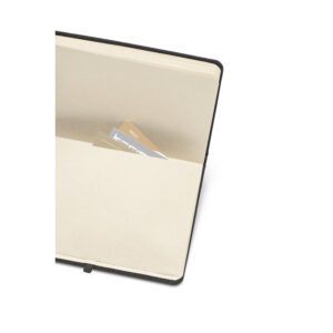 Caderno A5 com capa dura em couro reciclado - Brinde Corporativo Personalizado | Enova