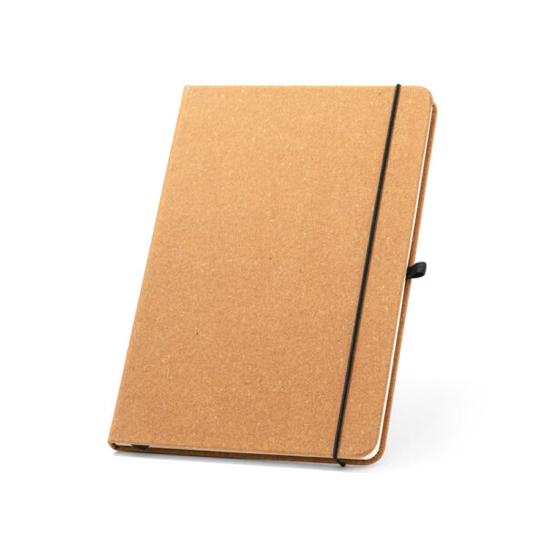 Caderno A5 com capa dura em couro reciclado - Brinde Corporativo Personalizado | Enova