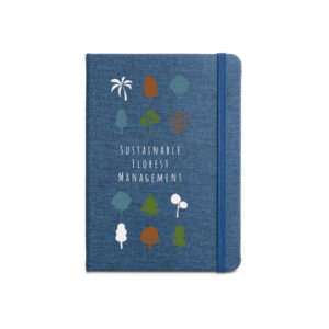 Caderno A5 com capa dura em rPET - Brinde Corporativo Personalizado | Enova