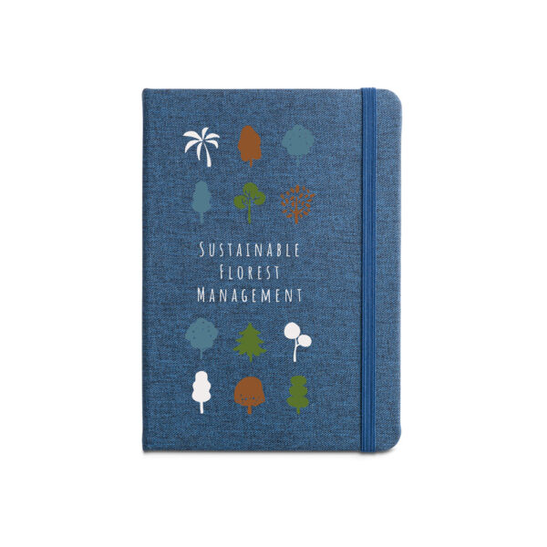 Caderno A5 com capa dura em rPET - Brinde Corporativo Personalizado | Enova