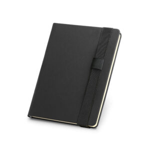 Caderno A5 em c.sintético com folhas lisas - Brinde Corporativo Personalizado | Enova