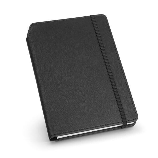Caderno A5 em c.sintético com folhas pautadas - Brinde Corporativo Personalizado | Enova