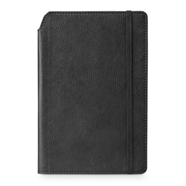 Caderno A5 em c.sintético com folhas pautadas - Brinde Corporativo Personalizado | Enova