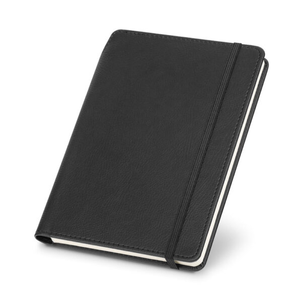 Caderno A5 em c.sintético com folhas pautadas - Brinde Corporativo Personalizado | Enova