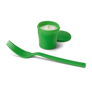 Copo para salada em PP com garfo e molheira 850 mL - Brinde Corporativo Personalizado | Enova