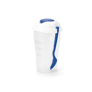Copo para salada em PP com garfo e molheira 850 mL - Brinde Corporativo Personalizado | Enova