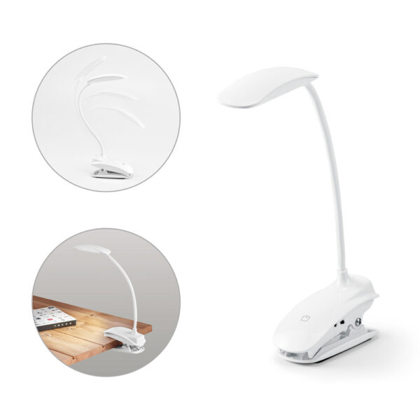 Luminária de mesa portátil em ABS e com LED COB - Enova Brindes Personalizados