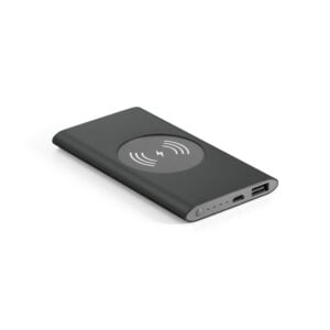Bateria portátil com carregador wireless em alumínio 100% reciclado 4'000 mAh - Brinde Corporativo Personalizado | Enova