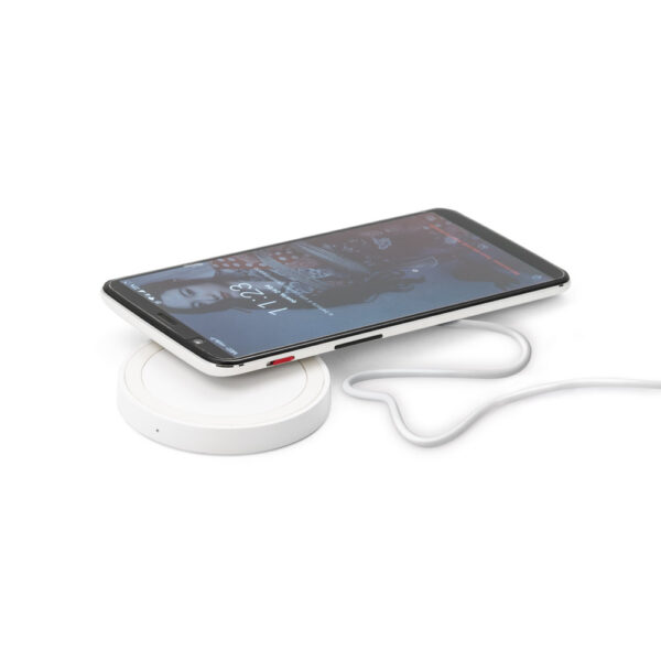 Carregador wireless rápido em ABS e silicone - Brinde Corporativo Personalizado | Enova