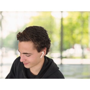 Fones de ouvido True Wireless m fibra de palha de trigo e PP - Brinde Corporativo Personalizado | Enova