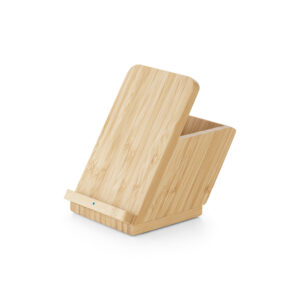 Carregador wireless em bambu 10W - Brinde Corporativo Personalizado | Enova