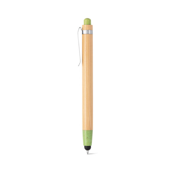 Esferográfica em bambu com ponteira touch - Brinde Corporativo Personalizado | Enova