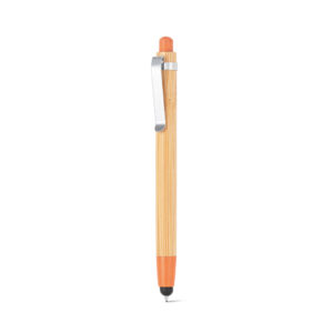 Esferográfica em bambu com ponteira touch - Brinde Corporativo Personalizado | Enova