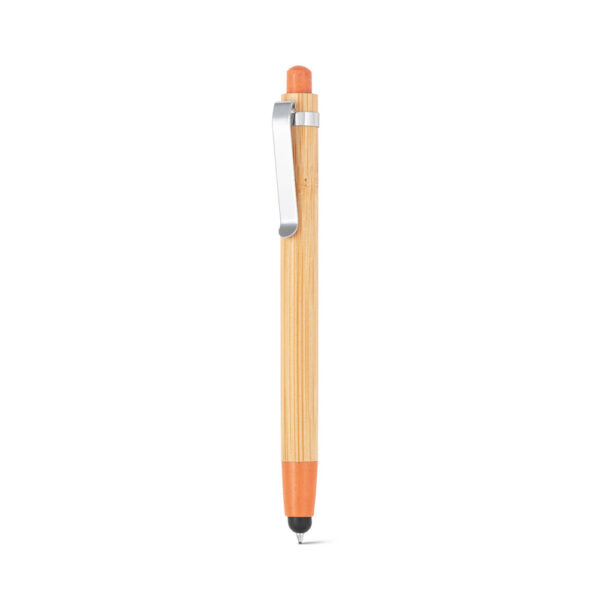Esferográfica em bambu com ponteira touch - Brinde Corporativo Personalizado | Enova