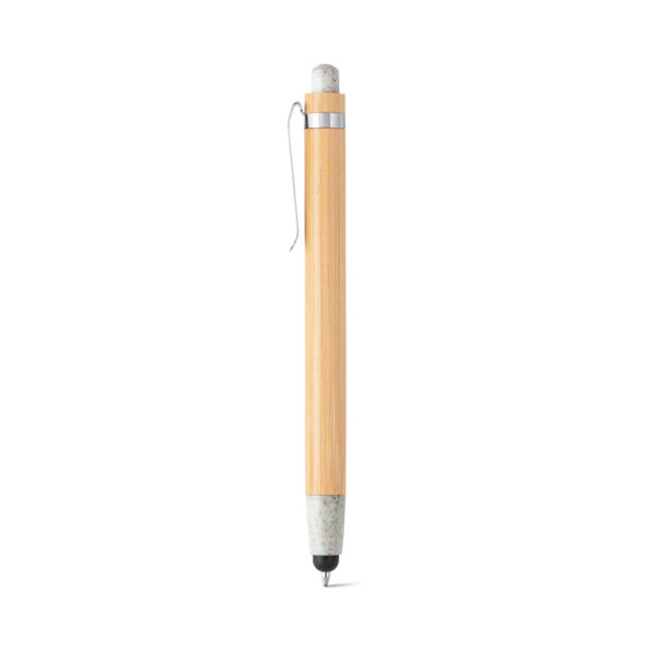 Esferográfica em bambu com ponteira touch - Brinde Corporativo Personalizado | Enova