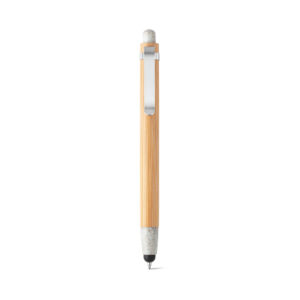 Esferográfica em bambu com ponteira touch - Brinde Corporativo Personalizado | Enova