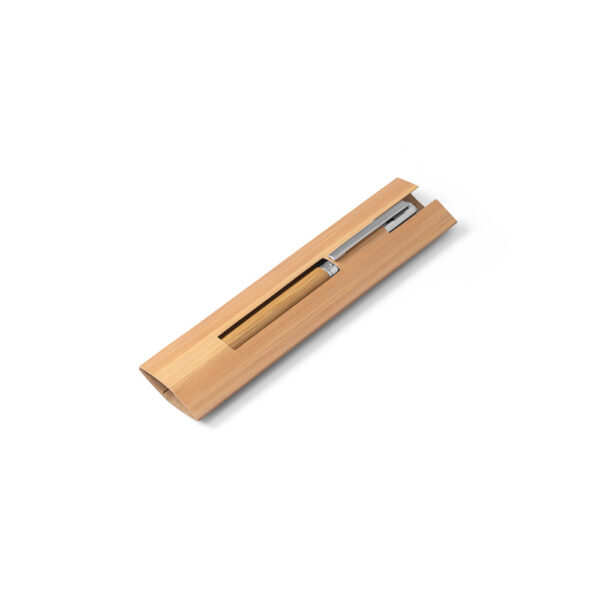 Roller em aço inox 90% reciclado e bambu com tampa - Brinde Corporativo Personalizado | Enova
