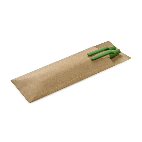 Conjunto de esferográfica e lapiseira em papel kraft - Brinde Corporativo Personalizado | Enova
