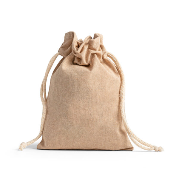 Sacola em 70% algodão reciclado e 30% poliéster reciclado (140 g/m²) sem tingimento - Brinde Corporativo Personalizado | Enova