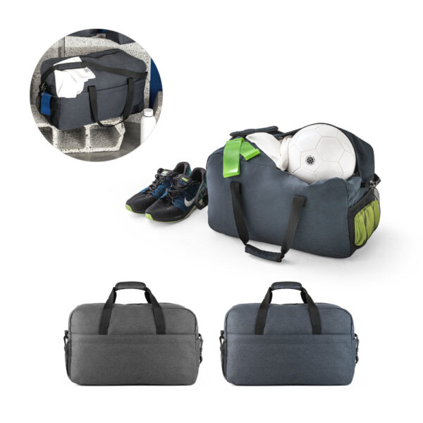 Bolsa esportiva em 600D poliéster reciclado de alta densidade (100% rPET) - Enova Brindes Personalizados