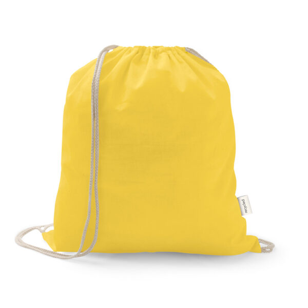 Sacola tipo mochila em 70% algodão reciclado e 30% poliéster reciclado (140 g/m²) - Brinde Corporativo Personalizado | Enova