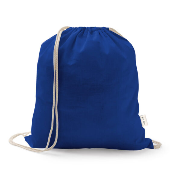 Sacola tipo mochila em 70% algodão reciclado e 30% poliéster reciclado (140 g/m²) - Brinde Corporativo Personalizado | Enova