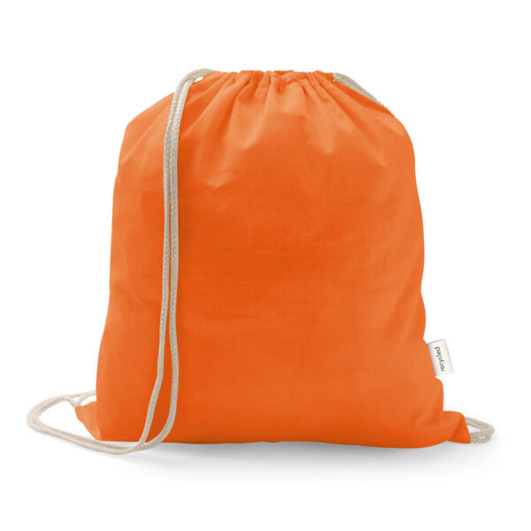 Sacola tipo mochila em 70% algodão reciclado e 30% poliéster reciclado (140 g/m²) - Brinde Corporativo Personalizado | Enova