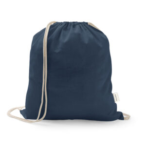 Sacola tipo mochila em 70% algodão reciclado e 30% poliéster reciclado (140 g/m²) - Brinde Corporativo Personalizado | Enova