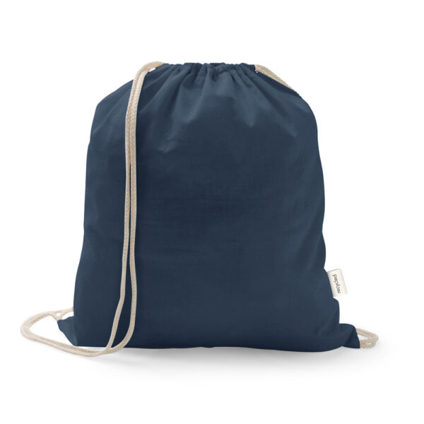 Sacola tipo mochila em 70% algodão reciclado e 30% poliéster reciclado (140 g/m²) - Brinde Corporativo Personalizado | Enova