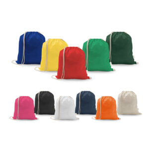 Sacola tipo mochila em 70% algodão reciclado e 30% poliéster reciclado (140 g/m²) - Enova Brindes Personalizados