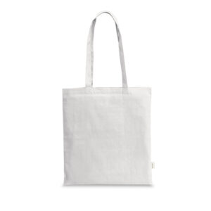 Sacola em 70% algodão reciclado e 30% poliéster reciclado (180 g/m²) sem tingimento - Brinde Corporativo Personalizado | Enova