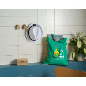 Sacola em 70% algodão reciclado e 30% poliéster reciclado (180 g/m²) sem tingimento - Brinde Corporativo Personalizado | Enova