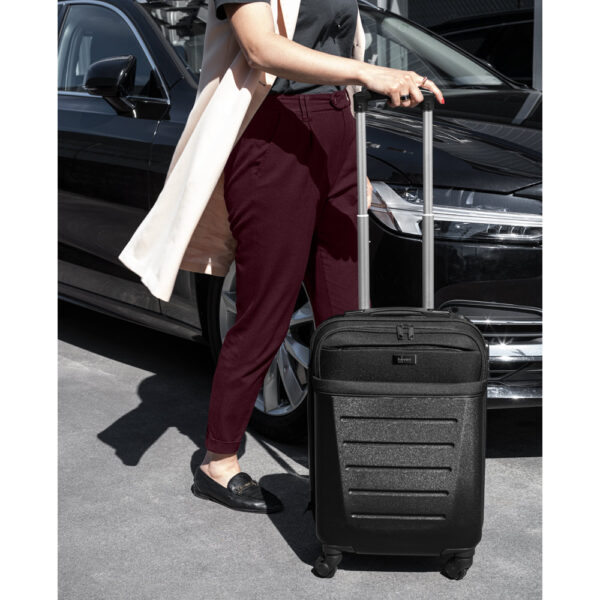 Mala de viagem executivo em ABS e 600D com 4 rodas duplas giratórias - Brinde Corporativo Personalizado | Enova