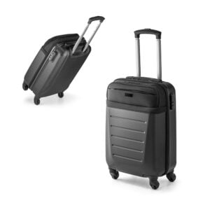 Mala de viagem executivo em ABS e 600D com 4 rodas duplas giratórias - Enova Brindes Personalizados