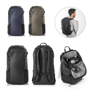 Mochila Hiking com revestimento à prova de água em 600D poliéster reciclado e 210D poliéster reciclado 14″ - Enova Brindes Personalizados