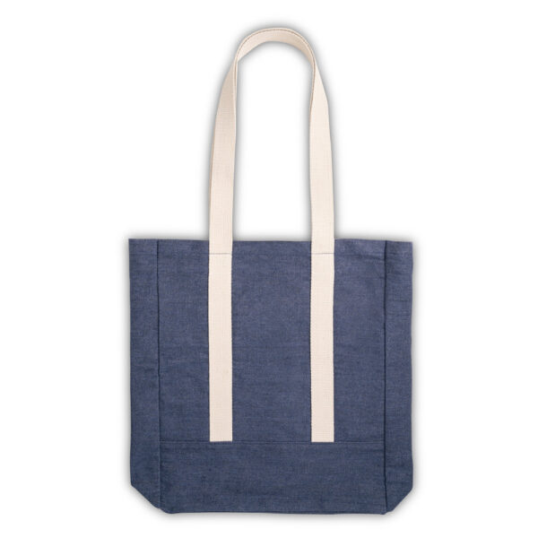 Sacola casual em denim reciclado (300 g/m²) - Brinde Corporativo Personalizado | Enova