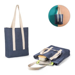 Sacola casual em denim reciclado (300 g/m²) - Enova Brindes Personalizados