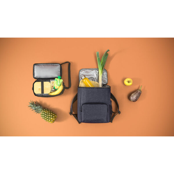 Mochila com isolamento térmico em Nylon 2Tone com interior forrado em PEVA - Brinde Corporativo Personalizado | Enova