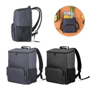 Mochila com isolamento térmico em Nylon 2Tone com interior forrado em PEVA - Enova Brindes Personalizados