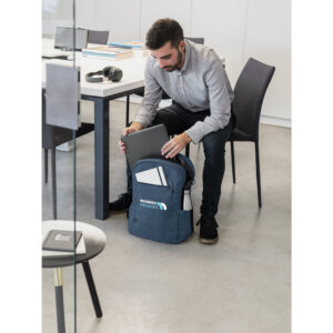 Mochila para notebook portátil em 300D poliéster reciclado (100% rPET) 15'6" - Brinde Corporativo Personalizado | Enova