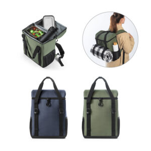 Mochila térmica almofadada em 600D ripstop em poliéster reciclado (100% rPET) 16 L - Enova Brindes Personalizados