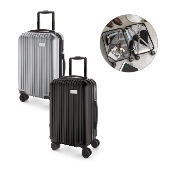 Mala de viagem executivo em ABS e PET com interior forrado - Enova Brindes Personalizados