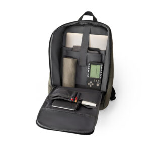 Mochila para notebook em 600D, poliéster reciclado (100% rPET), de alta densidade, com revestimento resistente à água 16" - Brinde Corporativo Personalizado | Enova