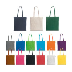 Sacola em algodão reciclado e poliéster reciclado sem tingimento (140 g/m²) - Enova Brindes Personalizados