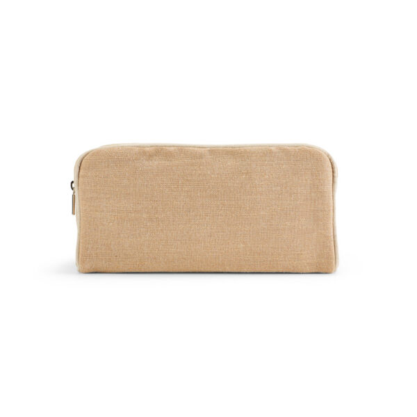 Bolsa de cosméticos em juco (mistura de algodão e juta, 260g/m²) - Brinde Corporativo Personalizado | Enova