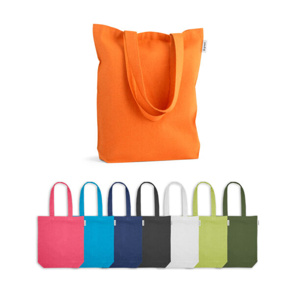 Sacola em 50% algodão, 30% algodão reciclado e 20% poliéster reciclado (220 g/m²) - Enova Brindes Personalizados